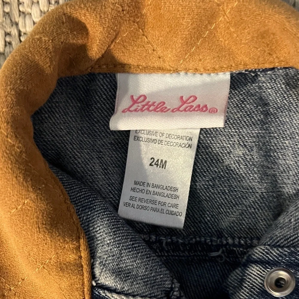 Kids Denim Jacket with Floral Embroidery